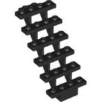 Lego Black Stairs 7 x 4 x 6 Straight Open, Kinderen en Baby's, Speelgoed | Duplo en Lego, Ophalen of Verzenden, Gebruikt, Losse stenen