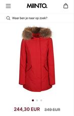 CANADIENS winterjas rode kleur met (nep)bontje, Ophalen, Gedragen, Maat 34 (XS) of kleiner, Rood