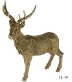 Beeld Hert Gold H.40, Verzenden, Nieuw, Dier