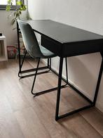 Woood bureau Teun met groene stoel, Ophalen, Zo goed als nieuw, Rechthoekig, 100 tot 150 cm