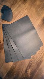 Zwarte PU leren placemats en onderzetters, Ophalen of Verzenden, Gebruikt, Bord