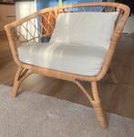 Rieten fauteuil met witte kussens van Ikea, Ophalen