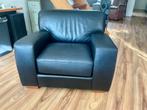 Zwarte fauteuil of luie stoel, Ophalen, Kunststof, Gebruikt, 75 tot 100 cm