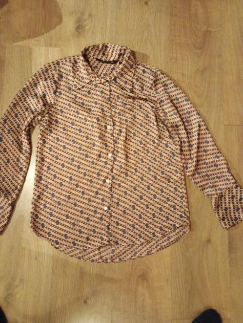 Mooie bruine blouse mt M, Kleding | Dames, Blouses en Tunieken, Zo goed als nieuw, Maat 38/40 (M), Bruin, Ophalen of Verzenden