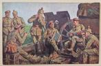 Liefdadigheidskaart WO1: Soldaten met muziek, Ophalen of Verzenden, Voor 1920, Ongelopen, Politiek en Historie