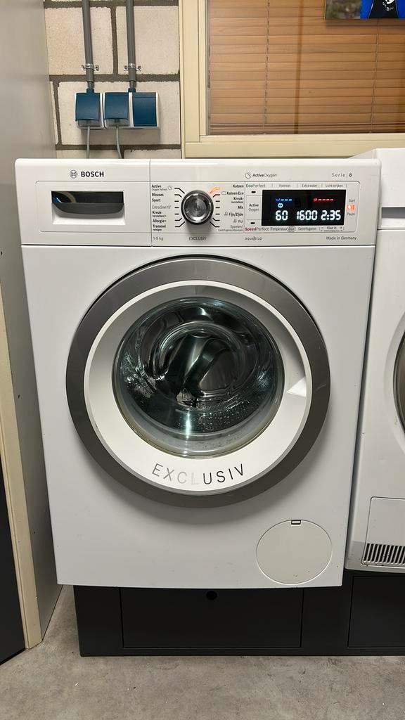 Bosch Exclusiv wasmachine 1600 toeren 9 kilo., Witgoed en Apparatuur, Wasmachines, Zo goed als nieuw, 8 tot 10 kg, 85 tot 90 cm