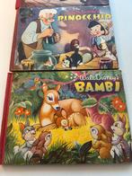 Walt Disney Plakplaatjesalbums: Bambi, Peter Pan, Pinocchio, Boeken, Ophalen of Verzenden, Gelezen