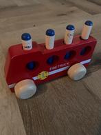 Houten brandweer van toy company plan toys als nieuw, Ophalen of Verzenden, Zo goed als nieuw, Overige typen