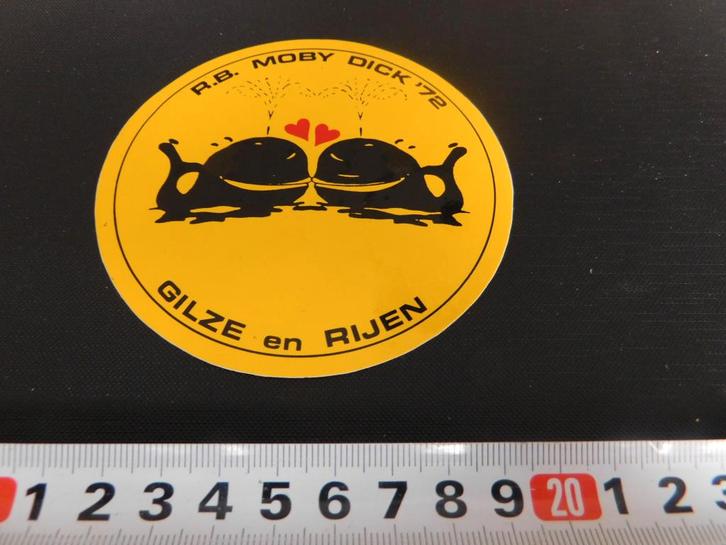 sticker gilze rijen reddingsbrigade RB moby dick '72, Verzamelen, Stickers, Zo goed als nieuw, Ophalen