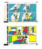 2 Donald Duck kauwgom strips - Mickey Minnie Mouse '70, Verzamelen, Ophalen of Verzenden, Donald Duck, Beeldje of Figuurtje