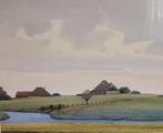 Aquarel-prent SCHAGEN (Terp Avendorp) door Gerrit Neven, Antiek en Kunst, Ophalen