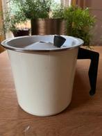 Emaille Melkkoker met deksel, Antiek en Kunst, Ophalen of Verzenden