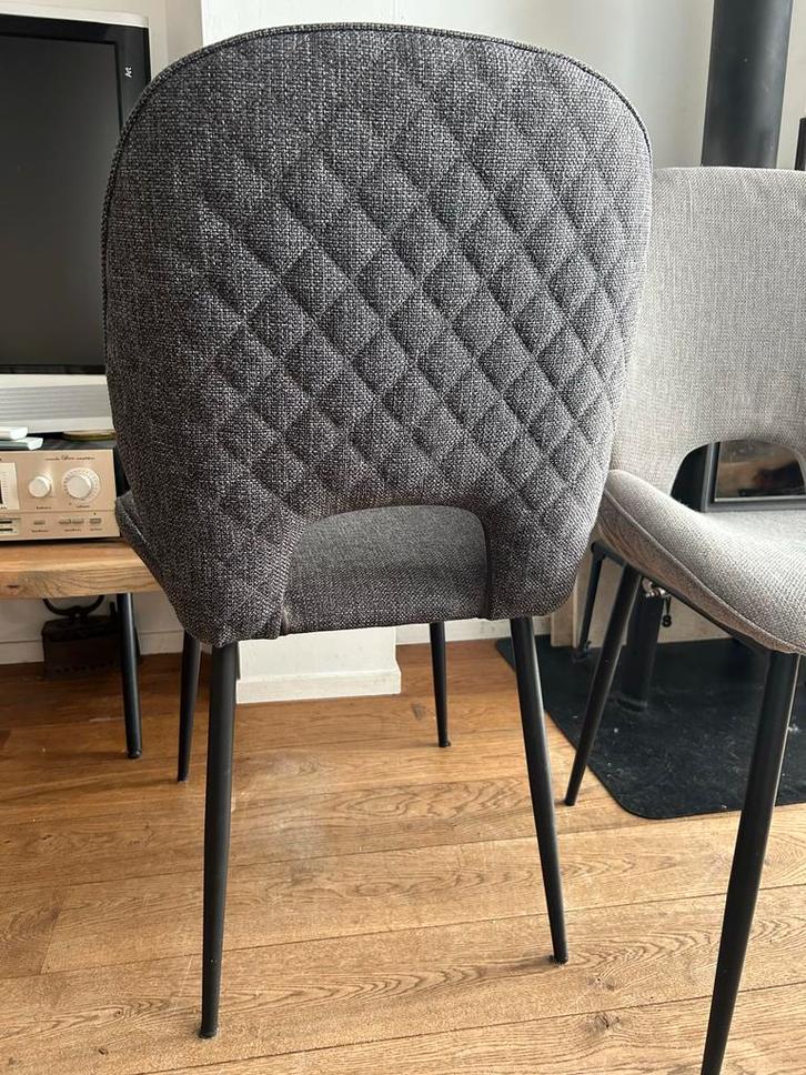 Rivièra Maison Eethoek Stoelen - 4 stuks, Huis en Inrichting, Stoelen, Zo goed als nieuw, Vier, Stof, Grijs, Ophalen