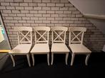 4 INGOLF stoelen IKEA wit geverfd, Huis en Inrichting, Stoelen, Ophalen, Gebruikt, Wit, Landelijk