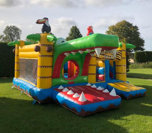 Springkussen Safari te huur!, Kinderen en Baby's, Speelgoed | Buiten | Springkussens, Zo goed als nieuw, Ophalen of Verzenden