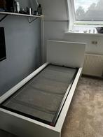 Malm bed met Auping bedbodem, Ophalen, 90 cm, Eenpersoons, Wit