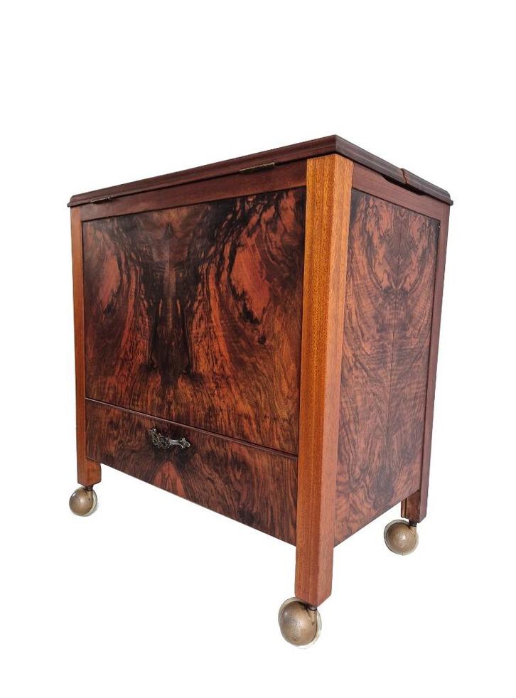 Fantastische vintage Art Deco design mobiele lift bar cart, Huis en Inrichting, Woonaccessoires | Overige, Gebruikt, Ophalen