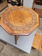 Bobbin houtsnijwerk tafeltje antiek eikenhout, Antiek en Kunst, Ophalen