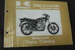 Kawasaki Z400-G Custom 1979 motorcycle parts catalog Z400, Motoren, Handleidingen en Instructieboekjes, Ophalen of Verzenden, Kawasaki