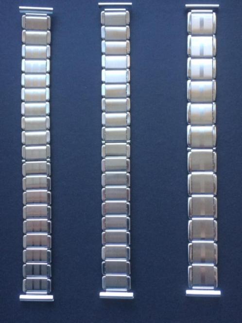 Horlogebandjes herenhorloges, Sieraden, Tassen en Uiterlijk, Kettingen, Nieuw, Overige materialen, Zilver, Verstelbaar, Ophalen of Verzenden