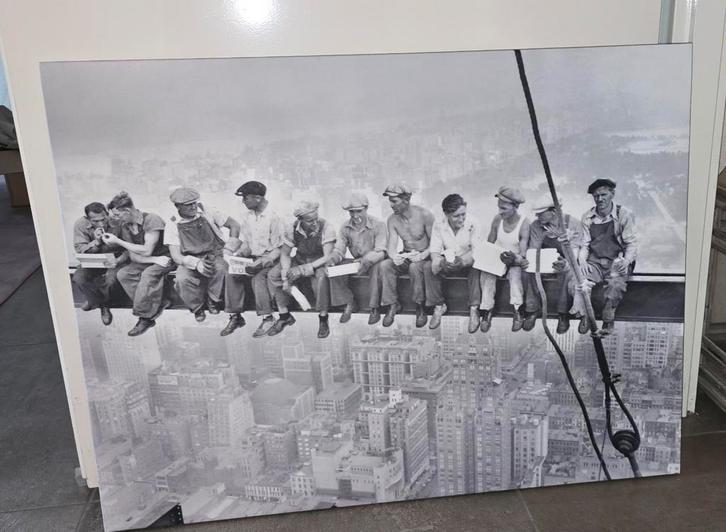 Lunch Atop a Skyscraper Schilderij, Antiek en Kunst, Kunst | Tekeningen en Foto's, Ophalen