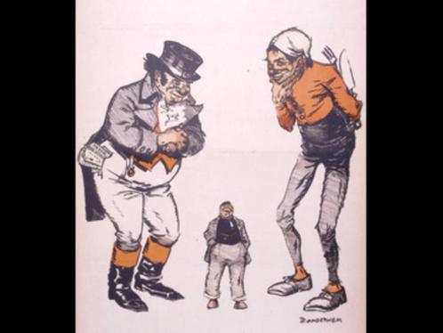 Spotprent over buitenlandse invloed op de Nederlandse pers, Antiek en Kunst, Kunst | Litho's en Zeefdrukken, Verzenden
