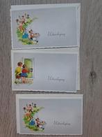 Jaren 50-60 vintage 3 uitnodigingskaartjes kinderfeestje, Ophalen