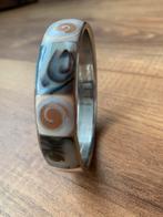 Brocante armband - Bracelet emaille en zilver?, Ophalen of Verzenden, Nieuw, Zilver, Met edelsteen