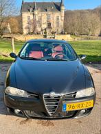 Mooie zwarte Alfa Romeo 156 Sportwagon voor de liefhebber, Te koop, Airconditioning, Benzine, Leder