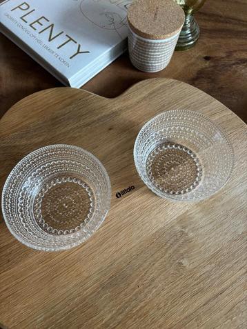 2 schaaltjes Kastehelmi serie (  Nuutajärvi / Iittala )  beschikbaar voor biedingen