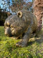 Pandabeer brons antiekgoud panda bamboe bos beeld natuur wwf, Ophalen, Nieuw, Overige materialen, Overige typen