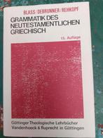 Grammatik des neutestamentlichen Griechisch- Blass, Ophalen of Verzenden, Alpha, Gelezen, WO