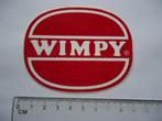 sticker oud Wimpy Origineel rood retro horeca hamburger cult, Verzenden, Zo goed als nieuw, Bedrijf of Vereniging