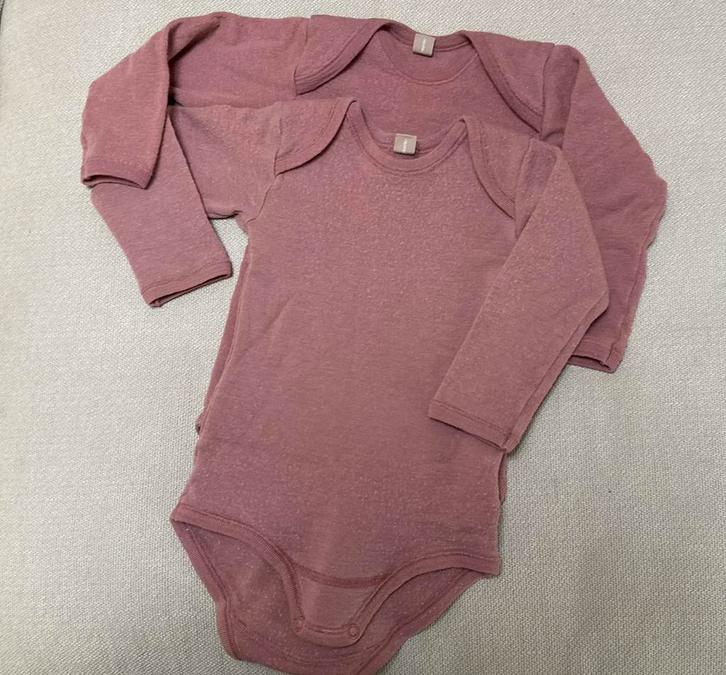 2 wollen rompers Dilling lange mouw, Kinderen en Baby's, Babykleding | Maat 86, Gebruikt, Jongetje of Meisje, Nacht- of Onderkleding