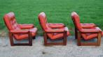 Coja Armchairs Lederen Bekleding palissander frame Scandinav, Ophalen, Gebruikt, Vintage, Nvt