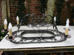 Lamp smeedijzer, hanglamp zwart 85 x 40 cm aan ketting met b, Huis en Inrichting, Ophalen, Gebruikt, Metaal, Minder dan 50 cm