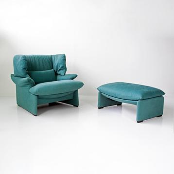 Cassina ‘Portovenere’ lounge chair met hocker – Vico Magistr beschikbaar voor biedingen
