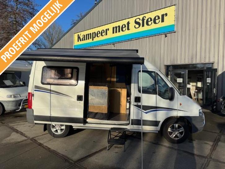 Pössl Globevan For2 slechts510cm lang met luifel mo, Caravans en Kamperen, Campers, Bedrijf, tot en met 2, Buscamper of Camperbus