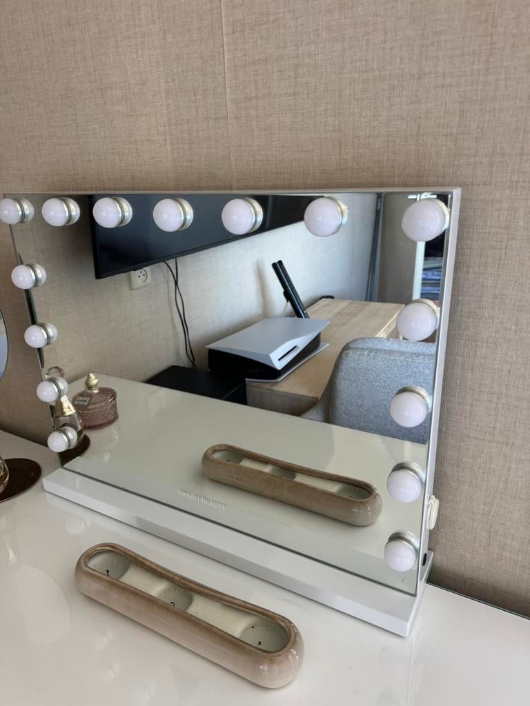 make up spiegel, Ophalen, Minder dan 50 cm, Rond, Zo goed als nieuw