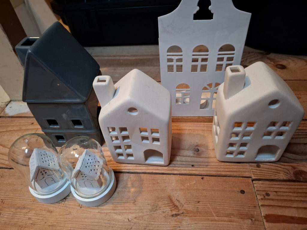 Huisjes Decoratie, Ophalen, Zo goed als nieuw, Wit, Scandinavisch