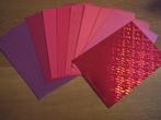 10 vellen apart karton A5 - rood tinten, Ophalen of Verzenden, Nieuw, Overige thema's, Blanco kaart of Basiskaart