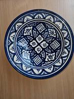Decoratieve Marokkaanse schaal - Blauw en wit keramiek, Ophalen