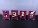 Looney Tunes metalen kaarten set van 4 genummerd tot 300, Ophalen of Verzenden, Looney Tunes, Zo goed als nieuw, Beeldje of Figuurtje