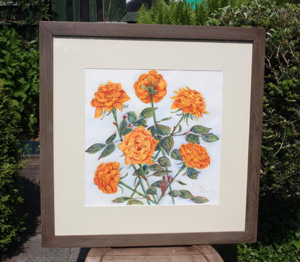 2 Schilderijen Tulpen en Rozen, Ophalen