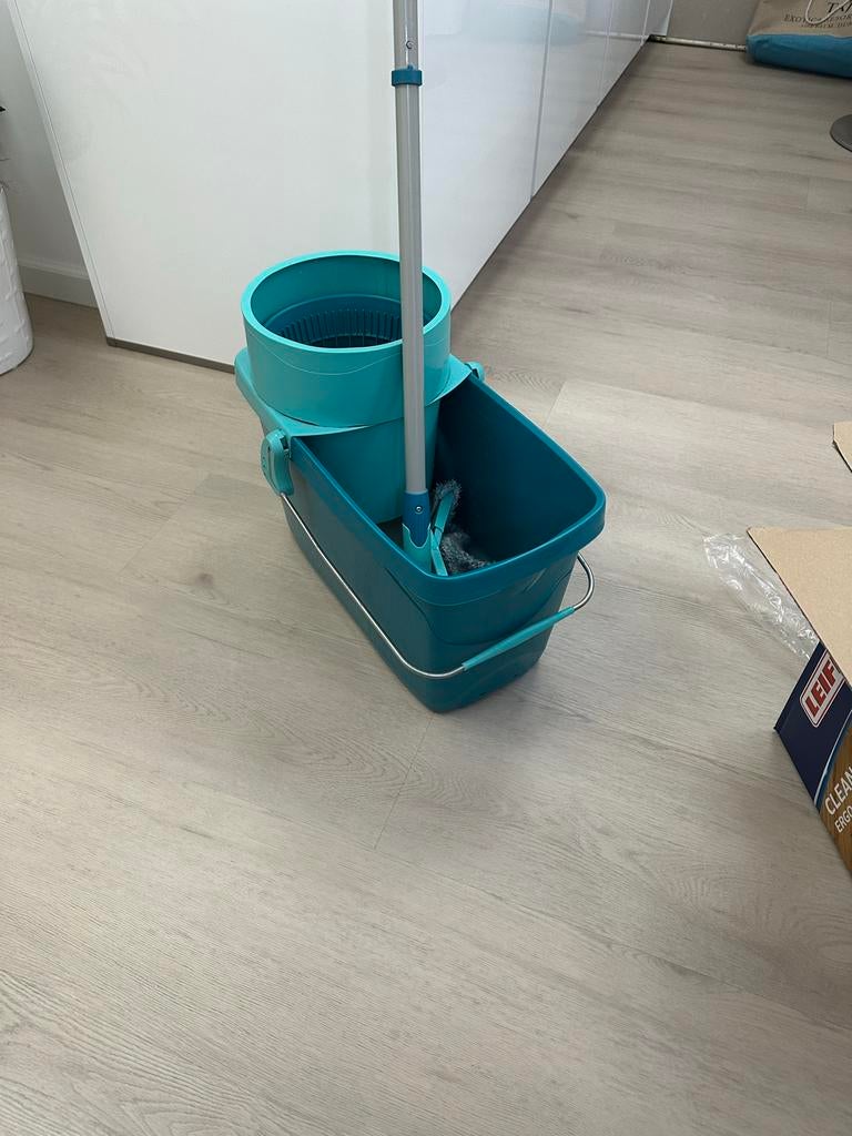 Leifheit clean twist dry dweil met emmer en telescoop, Ophalen of Verzenden, Dweilemmer, -bak, of -wagen