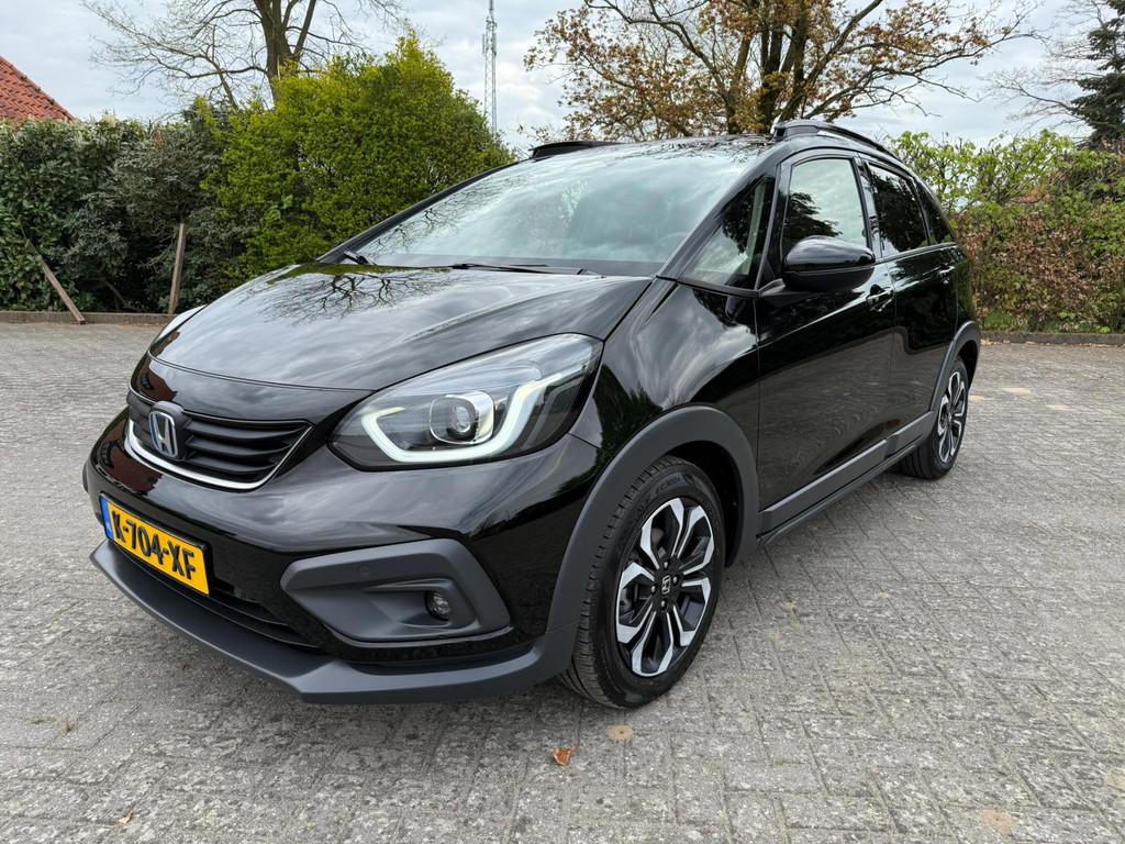 Honda Jazz 1.5 e:HEV Crosstar 1eigenr/Voll/Dealer, Auto's, Honda, Stof, 4 cilinders, Zwart, Bedrijf