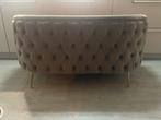 Mooi velours grijs bankje, Ophalen, Zo goed als nieuw, Rechthoekig, 125 cm of meer