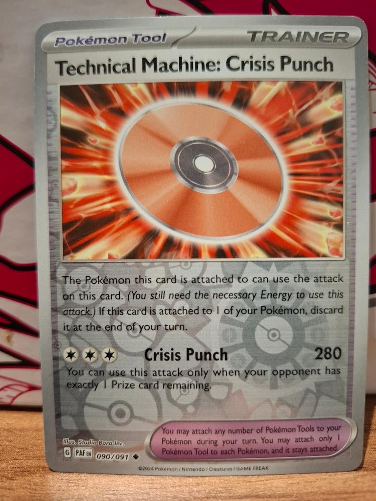Pokemon Technical Machine PAF 090/091 reverse holo, Ophalen of Verzenden, Nieuw, Losse kaart
