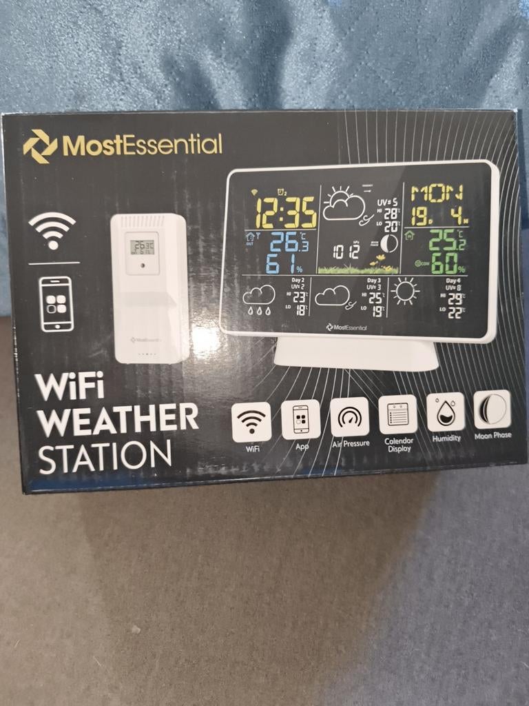 MostEssential Weerstation met WiFi en App - Nieuw in doos, Audio, Tv en Foto, Weerstations en Barometers, Ophalen of Verzenden