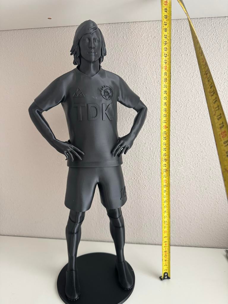 48cm hoog 3d print van Johan Cruijff, Ophalen of Verzenden, Nieuw, Mens